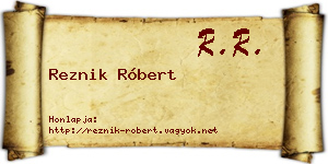 Reznik Róbert névjegykártya